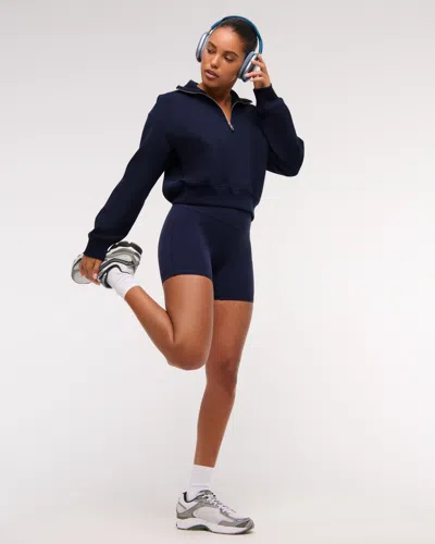 Abercrombie & Fitch Ypb Studioflex Bike Short In Blue