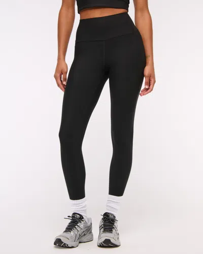 Abercrombie & Fitch Ypb Sculptlux Curve Love 7/8-length Pocket Legging In Black