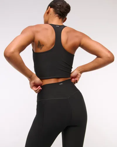 Abercrombie & Fitch Ypb Sculptlux Curve Love 7/8-length Pocket Legging In Black