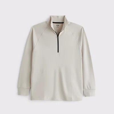 Abercrombie & Fitch Ypb Active Waffle Half-zip In Gray