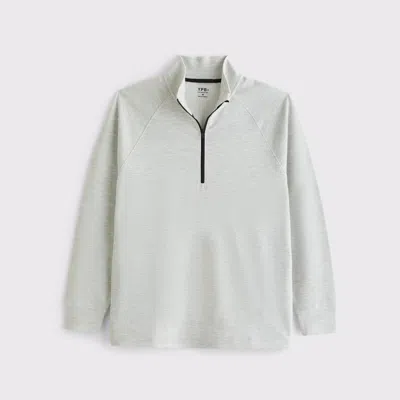 Abercrombie & Fitch Ypb Active Waffle Half-zip In Gray