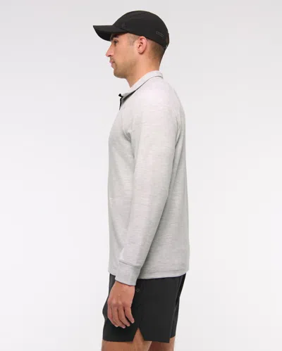 Abercrombie & Fitch Ypb Active Waffle Half-zip In Gray
