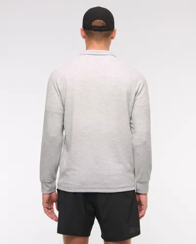 Abercrombie & Fitch Ypb Active Waffle Half-zip In Gray