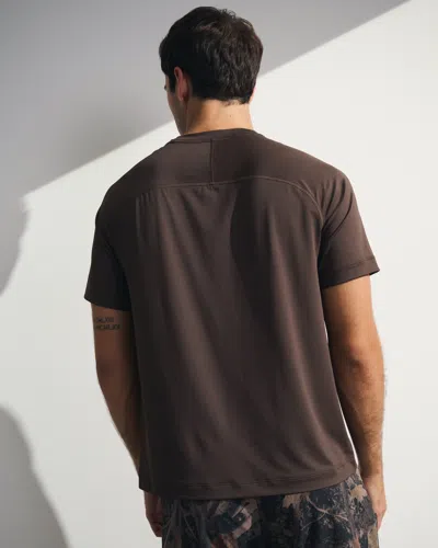 Abercrombie & Fitch Ypb Sweatwik Tee In Brown