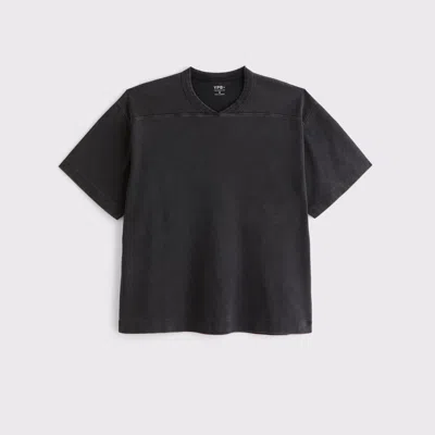 Abercrombie & Fitch Ypb Active Heavyweight Cotton Jersey Tee In Black