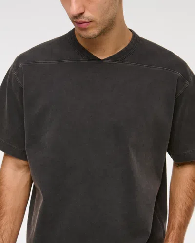 Abercrombie & Fitch Ypb Active Heavyweight Cotton Jersey Tee In Black