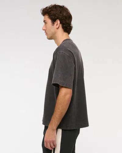 Abercrombie & Fitch Ypb Active Heavyweight Cotton Jersey Tee In Black