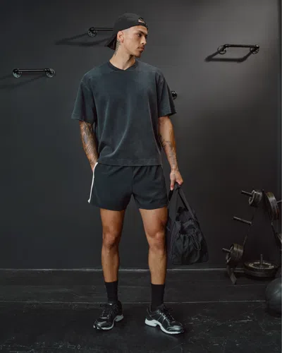 Abercrombie & Fitch Ypb Active Heavyweight Cotton Jersey Tee In Black