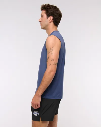 Abercrombie & Fitch Ypb Sweatwik Muscle Tank In Blue