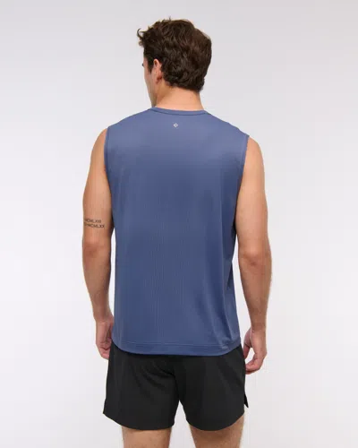 Abercrombie & Fitch Ypb Sweatwik Muscle Tank In Blue