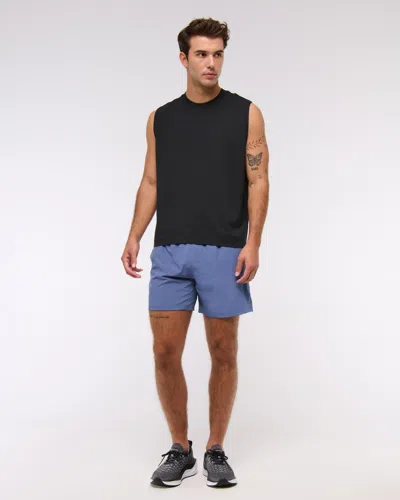 Abercrombie & Fitch Ypb Active Cotton-blend Muscle Tank In Black