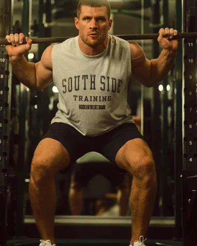 Abercrombie & Fitch Ypb Active Cotton-blend Muscle Tank In Gray