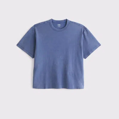 Abercrombie & Fitch Ypb Active Heavyweight Cotton Tee In Blue