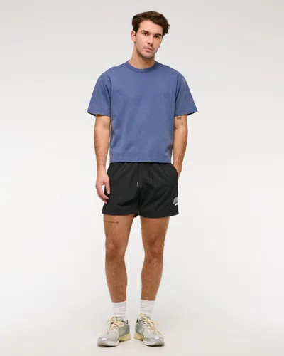 Abercrombie & Fitch Ypb Active Heavyweight Cotton Tee In Blue