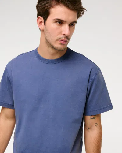 Abercrombie & Fitch Ypb Active Heavyweight Cotton Tee In Blue