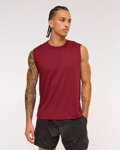 Abercrombie & Fitch Ypb Sweatwik Muscle Tank In Red