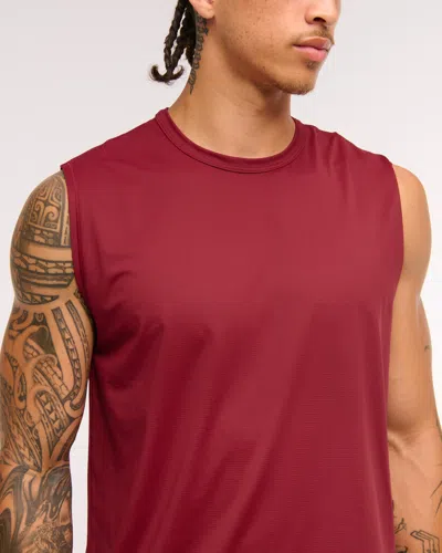 Abercrombie & Fitch Ypb Sweatwik Muscle Tank In Red