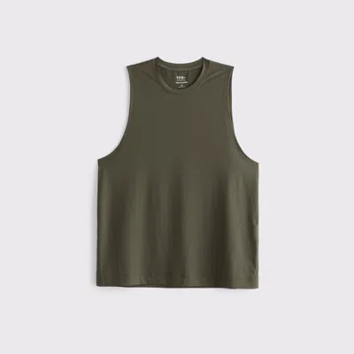 Abercrombie & Fitch Ypb Sweatwik Delt-fit Tank In Green