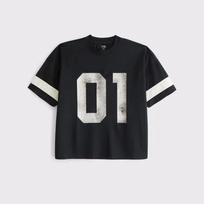 Abercrombie & Fitch Ypb Mesh Pump Cover Tee In Black