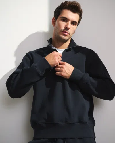 Abercrombie & Fitch Ypb Neoknit Max Half-zip In Black