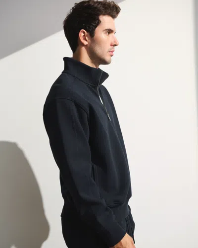 Abercrombie & Fitch Ypb Neoknit Max Half-zip In Black