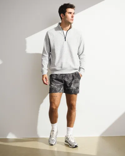 Abercrombie & Fitch Ypb Bubble Knit Half-zip In Gray