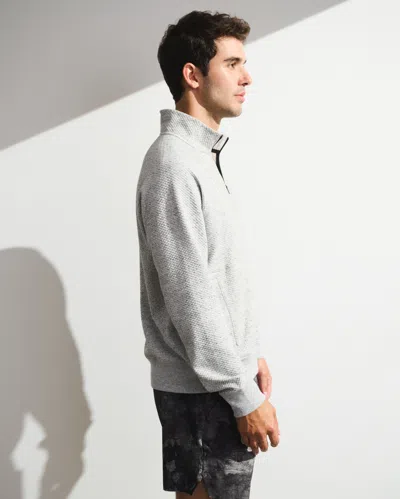 Abercrombie & Fitch Ypb Bubble Knit Half-zip In Gray