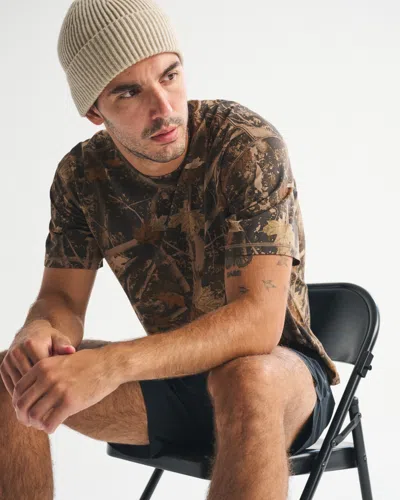 Abercrombie & Fitch Ypb Active Cotton-blend Tee In Black