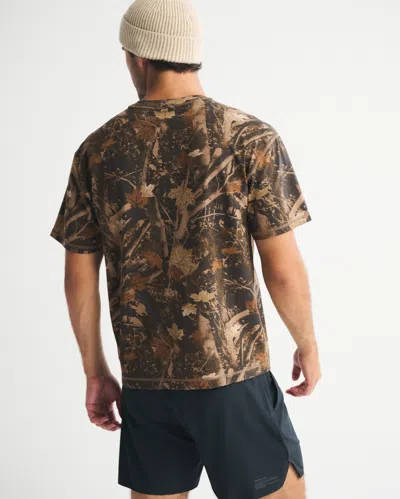 Abercrombie & Fitch Ypb Active Cotton-blend Tee In Black