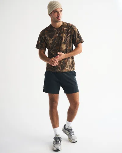 Abercrombie & Fitch Ypb Active Cotton-blend Tee In Black