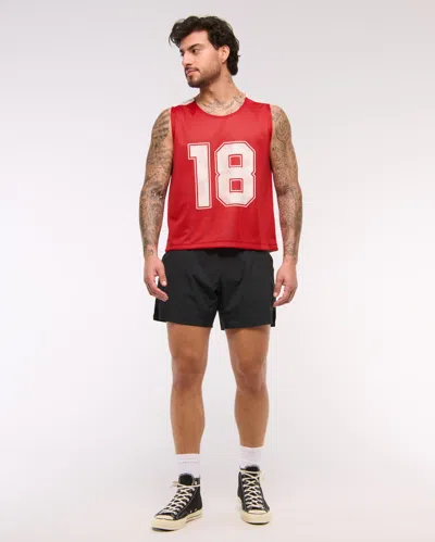 Abercrombie & Fitch Ypb Mesh Tank In Red
