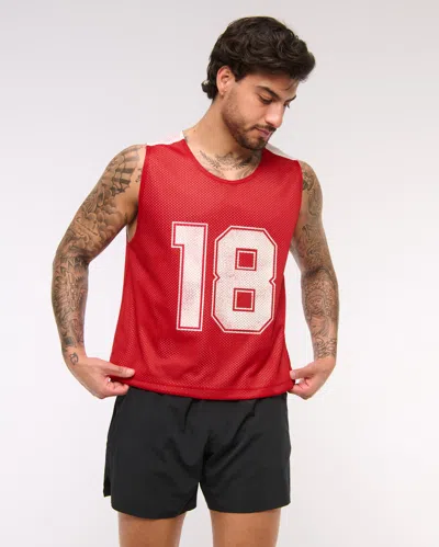 Abercrombie & Fitch Ypb Mesh Tank In Red