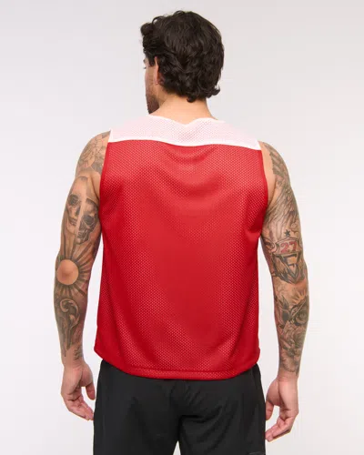 Abercrombie & Fitch Ypb Mesh Tank In Red