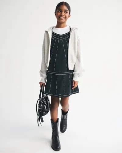 Abercrombie & Fitch Beaded Mini Dress In Black