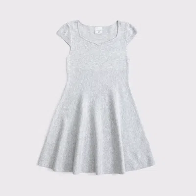 Abercrombie & Fitch Cap Sleeve Mini Sweater Dress In Gray