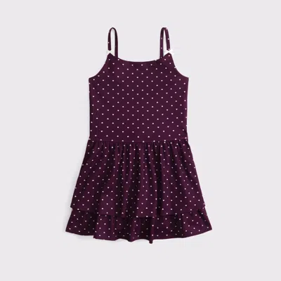 Abercrombie & Fitch Ypb Bow Mini Dress In Purple
