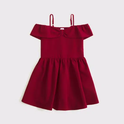 Abercrombie & Fitch Off-the-shoulder Mini Dress In Burgundy