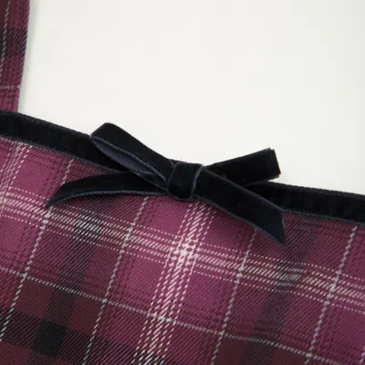 Abercrombie & Fitch Tie-front Plaid Jumpsuit In Purple