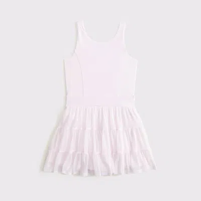 Abercrombie & Fitch Ypb Mesh Mini Dress In Pink