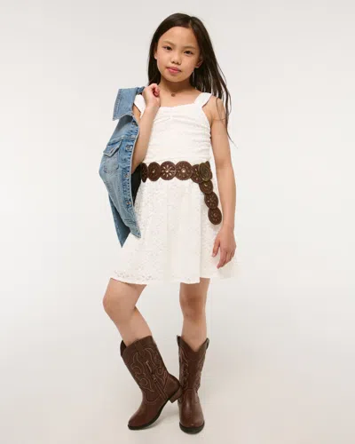 Abercrombie & Fitch Lace Mini Dress In White