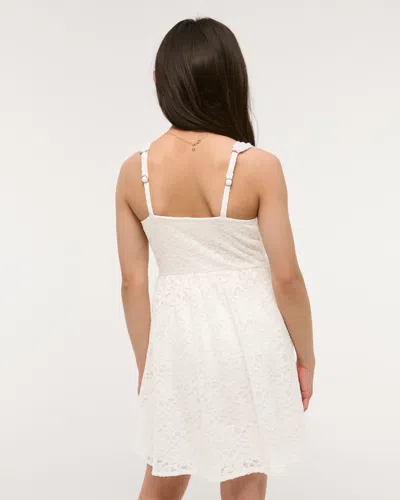 Abercrombie & Fitch Lace Mini Dress In White