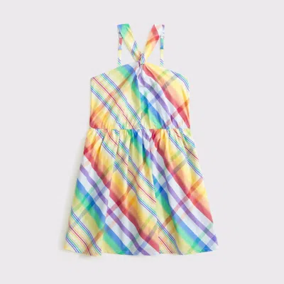 Abercrombie & Fitch Kids Pride Halter Mini Dress In Multi