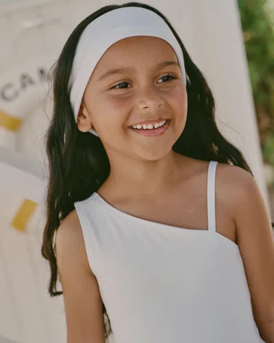 Abercrombie & Fitch Ypb Asymmetrical Ruffle Mini Dress In White