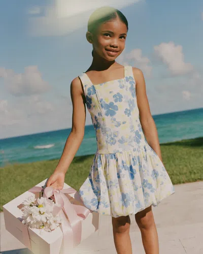 Abercrombie & Fitch Drop-waist Bubble Hem Mini Dress In White