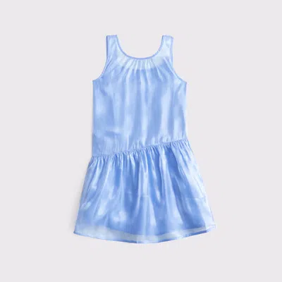 Abercrombie & Fitch Asymmetrical Mini Dress In Blue