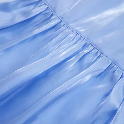 Abercrombie & Fitch Asymmetrical Mini Dress In Blue