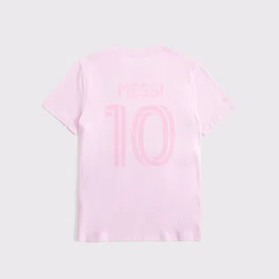 Abercrombie & Fitch Oversized Inter Miami Cf Graphic Tee In Pink