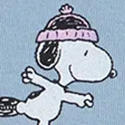 Abercrombie & Fitch Long-sleeve Snoopy Graphic Tee In Blue