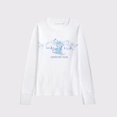 Abercrombie & Fitch Long-sleeve Care Bears Graphic Tee In White