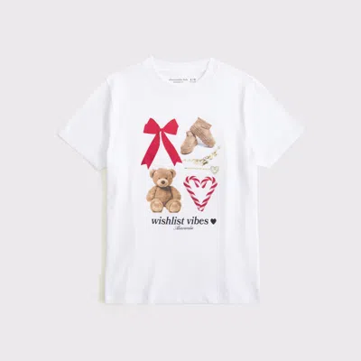 Abercrombie & Fitch Oversized Graphic Logo Tee In White